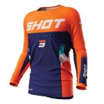 Maillot cross shot contact - tracer 2023 neon orange