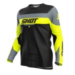 Maillot cross shot draw - league - enfant neon yellow
