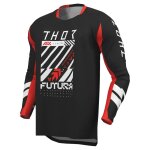 Maillot cross thor launch futura - enfant black / red