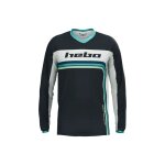 Maillot trial hebo pro retro 2025 noir / blanc / vert