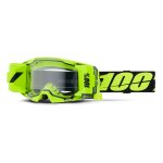 Masque cross 100% armatic forecast - ecran clair 2025 jaune fluo