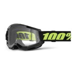 Masque cross 100% strata 2 solar eclipse - clair 2025 noir / jaune