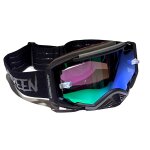 Masque cross airscreen aero 04 ex �cran iridum green 2025 black / dark gray