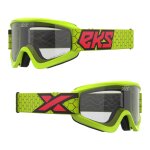 Masque cross eks gox flat out - clear 2025 fluo yellow / black / fire