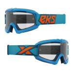 Masque cross eks youth gox flat out - clear cyan / flo orange