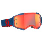 Masque cross scott fury - dark blue / neon red orange chrome works 2027 blue / red