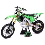 Miniature newray moto kawasaki 450 kxf e. tomac - echelle 1 / 6� vert