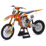 Miniature newray moto ktm 450 sx - f red bull a. cairoli - echelle 1 / 6� orange