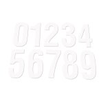 Num�ros chaft 0 (lot de 3 - 14 x 7 cm) blanc blanc