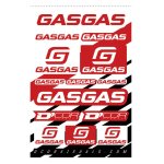 Planche de stickers d'cor gas gas rouge