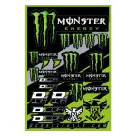 Planche de stickers d'cor monster energy noir / vert