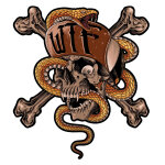 Planche de stickers lethal threat mini wtf snake skull 60x80mm