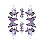 Planche de stickers lethal threat purple butterfly droit gauche 150x200mm