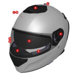 Plaque lat�rale casque shark 4 vis sous plaques - spartan / spartan 1. 2 black