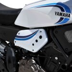 Plaques lat�rales ermax caches lat�raux xsr 700 blanc / bleu turquoise / bleu