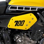 Plaques lat�rales ermax caches lat�raux xsr 700 jaune / noir mat