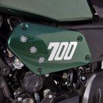 Plaques lat�rales ermax caches lat�raux xsr 700 vert metal fonc� / gris m�tal