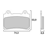 Plaquettes de freins brembo organique avant