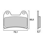 Plaquettes de freins brembo organique avant