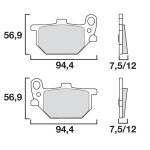 Plaquettes de freins brembo organique avant gauche / droit (selon mod�le)
