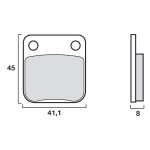 Plaquettes de freins brembo sinter m�tal fritt� avant (sp�cial rs selon mod�le)