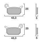 Plaquettes de freins brembo sinter m�tal fritt� racing arriere