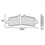 Plaquettes de freins brembo sinter m�tal fritt� sport avant