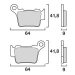 Plaquettes de freins brembo sinter m�tal racing fritt� arri�re