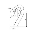 Pontet de guidon rizoma aluminium noir