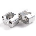 Pontet de guidon up design 22 / 28 + 16mm silver