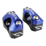 Pontet de guidon voca racing universel hb28 v2 alu cnc adaptateur diam 28, 6mm - bleu entraxe fixation ...