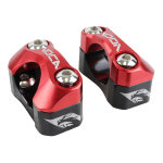 Pontet de guidon voca racing universel hb28 v2 alu cnc adaptateur diam 28, 6mm - rouge entraxe fixation ...