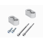 Rehausseur de guidon hepco & becker 20 mm - argent