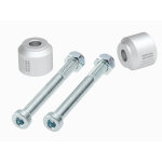 Rehausseur de guidon hepco & becker 25 mm - argent