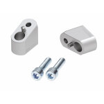 Rehausseur de guidon hepco & becker avec d�port 30 mm de haut et 20 mm en arri�re - argent