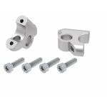 Rehausseur de guidon hepco & becker avec d�port 30 mm de haut et 24 mm en arri�re - argent