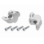 Rehausseur de guidon hepco & becker avec d�port 30 mm de haut et 25 mm en arri�re - argent