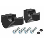 Rehausseur de guidon hepco & becker avec d�port 30 mm de haut et 25 mm en arri�re - noir