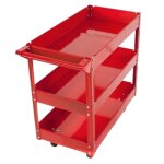 Servante d'atelier brazoline roulante en acier rouge universelle rouge