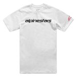 T - shirt manches courtes alpinestars linear wordmark 2. 0 white / red / black
