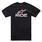 T - shirt manches courtes alpinestars ride 4. 0 black / white / red