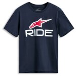 T - shirt manches courtes alpinestars ride 4. 0 navy / white / red