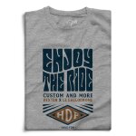 T - shirt manches courtes le gallodrome enjoy the ride custom and more gris