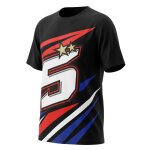 T - shirt manches courtes ixon ts1 zarco 26 black / white / red
