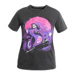 T - shirt manches courtes john doe palm noir / rose