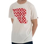 T - shirt manches courtes riding culture checkerboard white