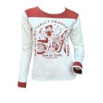 T - shirt manches longues wildust western tee blanc / bordeaux