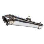 Silencieux brazoline moto race 2 adaptable chrome