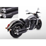 Silencieux miller exhaust noir embout slashcut poli