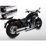 Silencieux miller exhaust poli embout slashcut noir